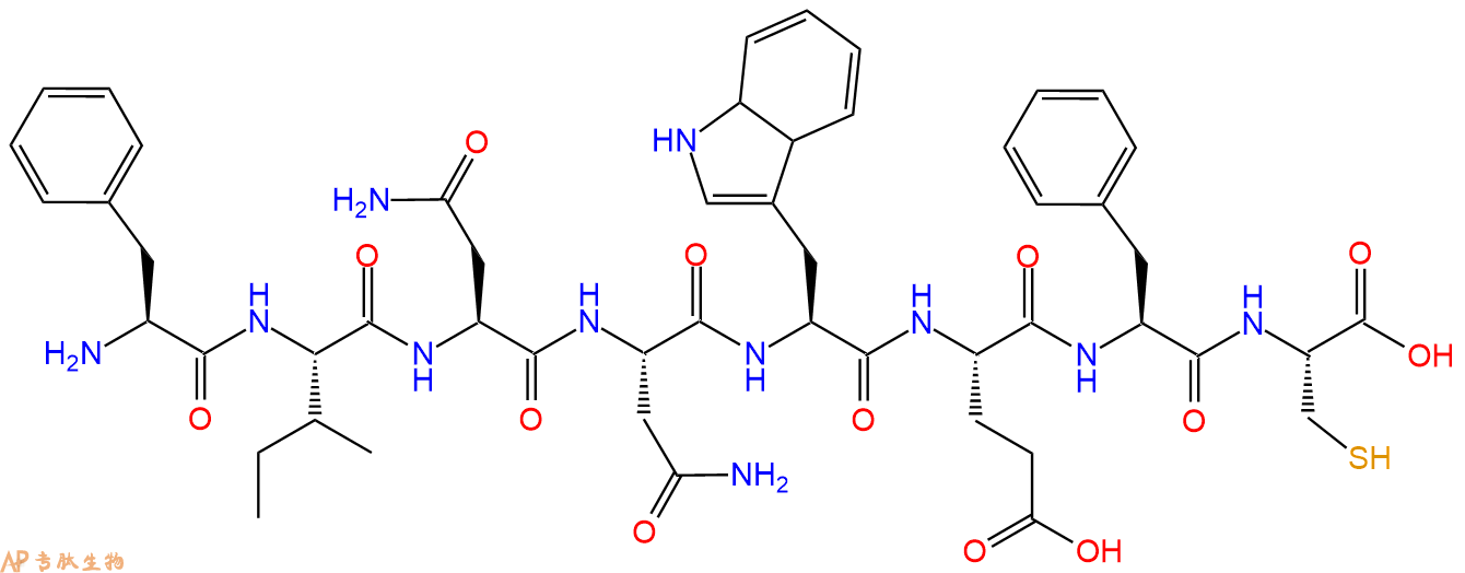 多肽FINNWEFC的参数和合成路线|三字母为Phe-Ile-Asn-Asn-Trp-Glu-Phe