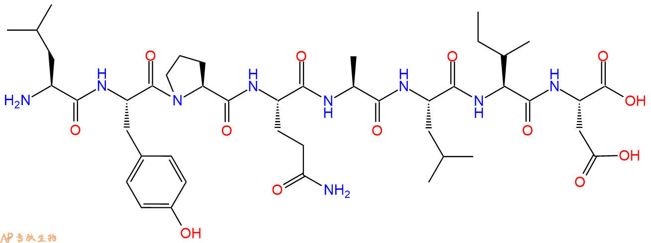 多肽LYPQALID的参数和合成路线|三字母为Leu-Tyr-Pro-Gln-Ala-Leu-Ile