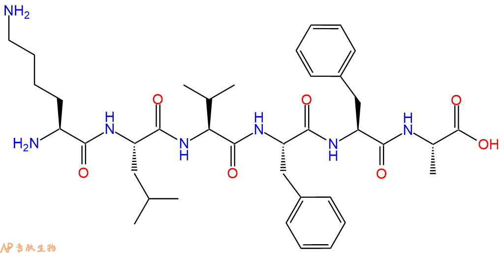 多肽KLVFFA的参数和合成路线|三字母为Lys-Leu-Val-Phe-Phe-Ala|专肽生物产