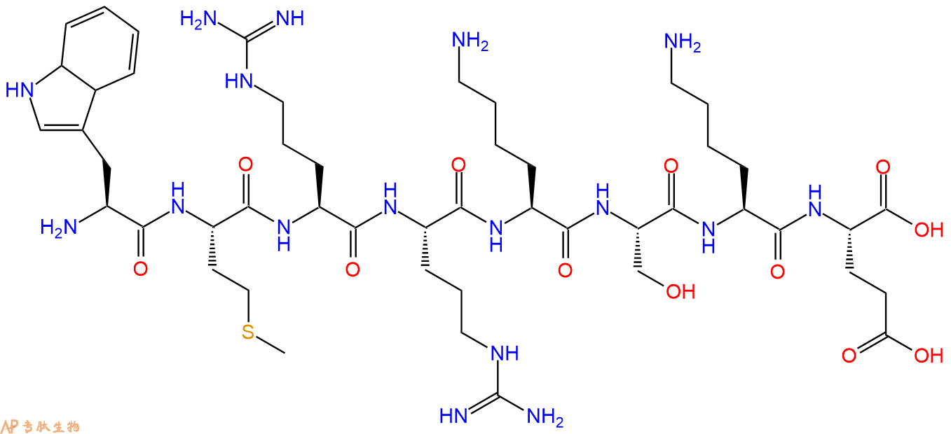 多肽WMRRKSKE的参数和合成路线|三字母为Trp-Met-Arg-Arg-Lys-Ser-Lys