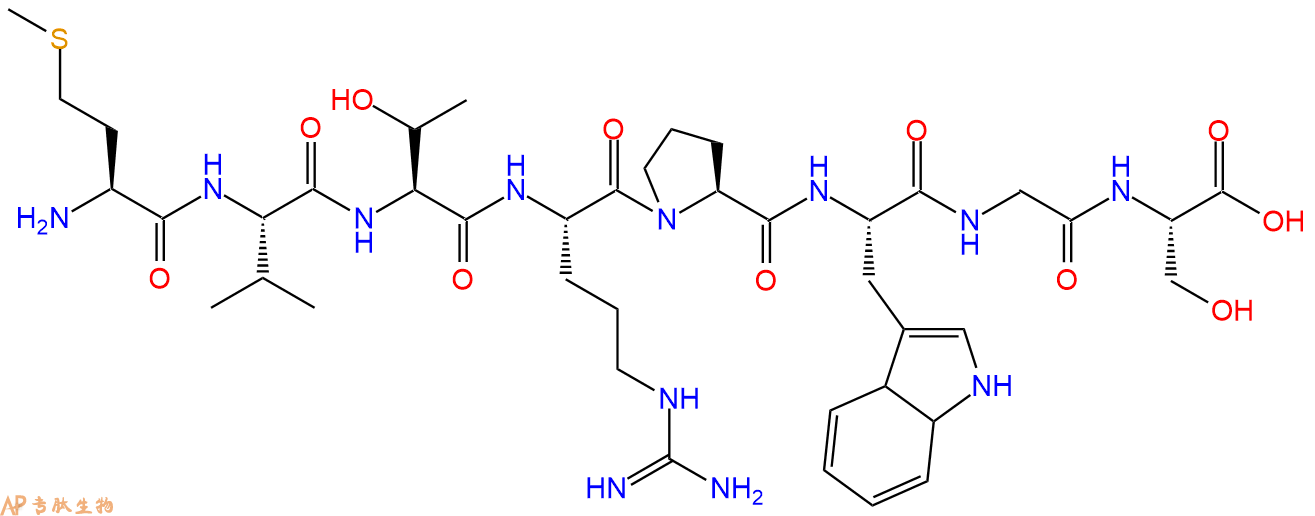 多肽MVTRPWGS的参数和合成路线|三字母为Met-Val-Thr-Arg-Pro-Trp-Gly