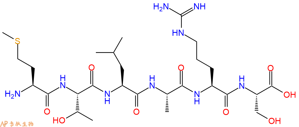多肽MTLARS的参数和合成路线|三字母为Met-Thr-Leu-Ala-Arg-Ser|专肽生物产