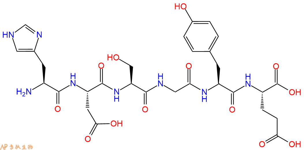 多肽HDSGYE的参数和合成路线|三字母为His-Asp-Ser-Gly-Tyr-Glu|专肽生物产