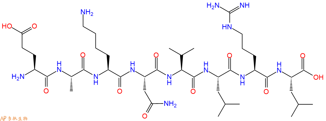 多肽EAKNVLRL的参数和合成路线|三字母为Glu-Ala-Lys-Asn-Val-Leu-Arg