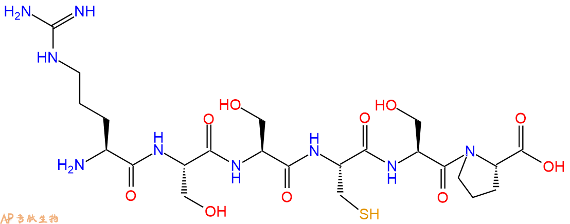 多肽RSSCSP的参数和合成路线|三字母为Arg-Ser-Ser-Cys-Ser-Pro|专肽生物产