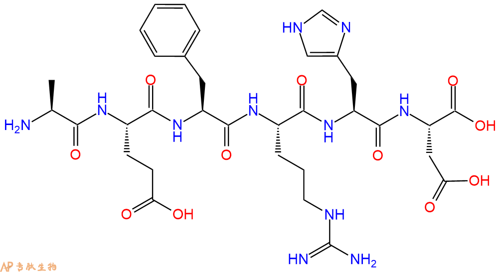 多肽AEFRHD的参数和合成路线|三字母为Ala-Glu-Phe-Arg-His-Asp|专肽生物产