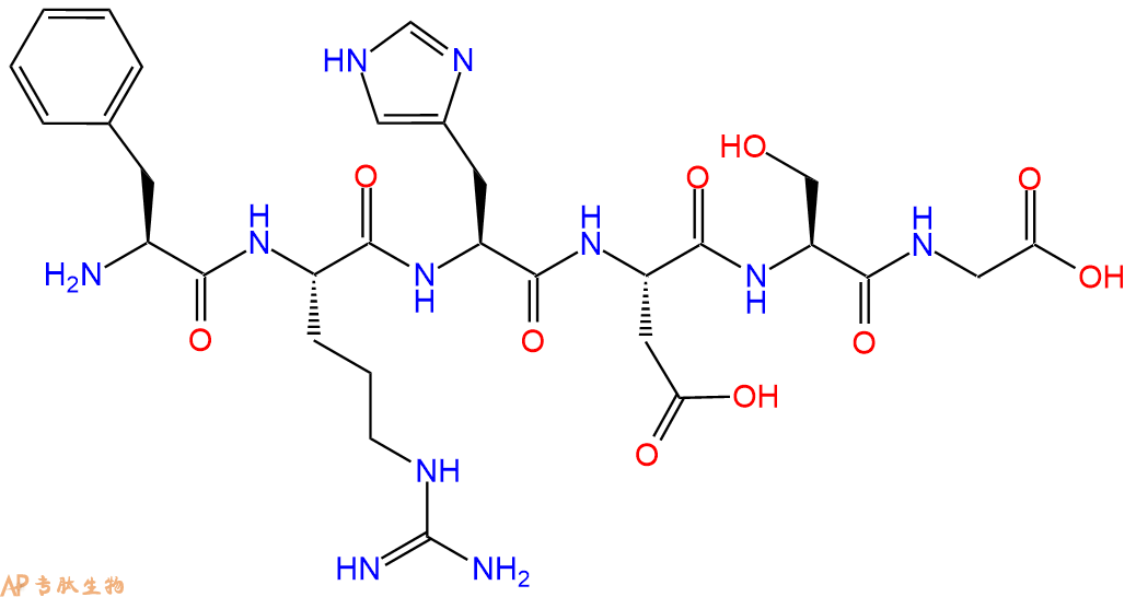 多肽FRHDSG的参数和合成路线|三字母为Phe-Arg-His-Asp-Ser-Gly|专肽生物产