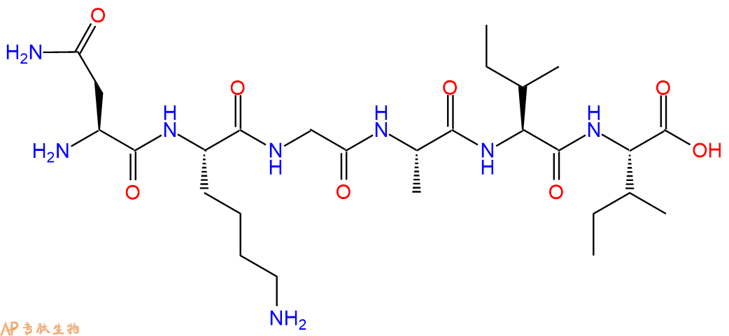 多肽NKGAII的参数和合成路线|三字母为Asn-Lys-Gly-Ala-Ile-Ile|专肽生物产