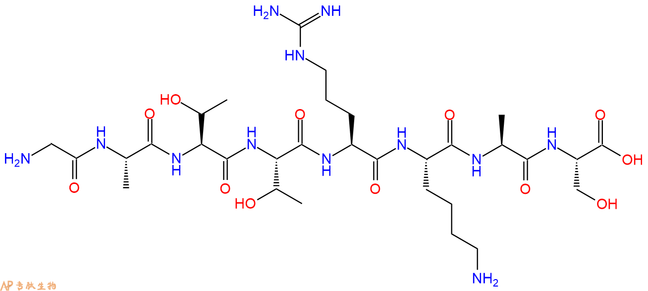 多肽GATTRKAS的参数和合成路线|三字母为Gly-Ala-Thr-Thr-Arg-Lys-Ala