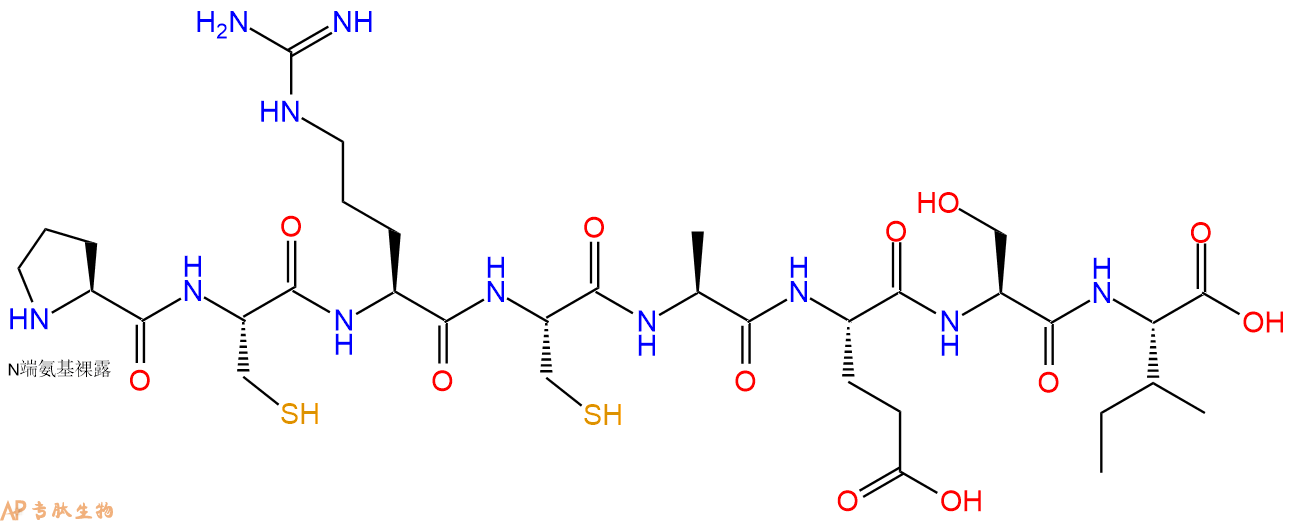 多肽PCRCAESI的参数和合成路线|三字母为Pro-Cys-Arg-Cys-Ala-Glu-Ser