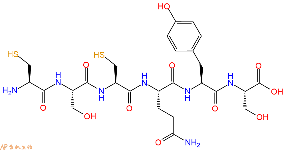 多肽CSCQYS的参数和合成路线|三字母为Cys-Ser-Cys-Gln-Tyr-Ser|专肽生物产