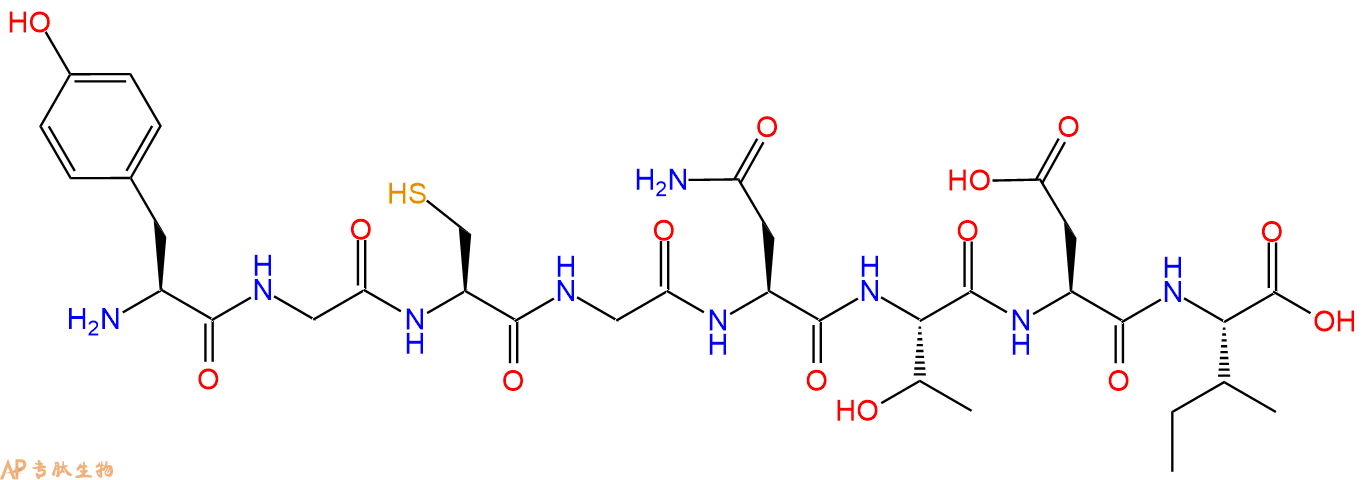 多肽YGCGNTDI的参数和合成路线|三字母为Tyr-Gly-Cys-Gly-Asn-Thr-Asp