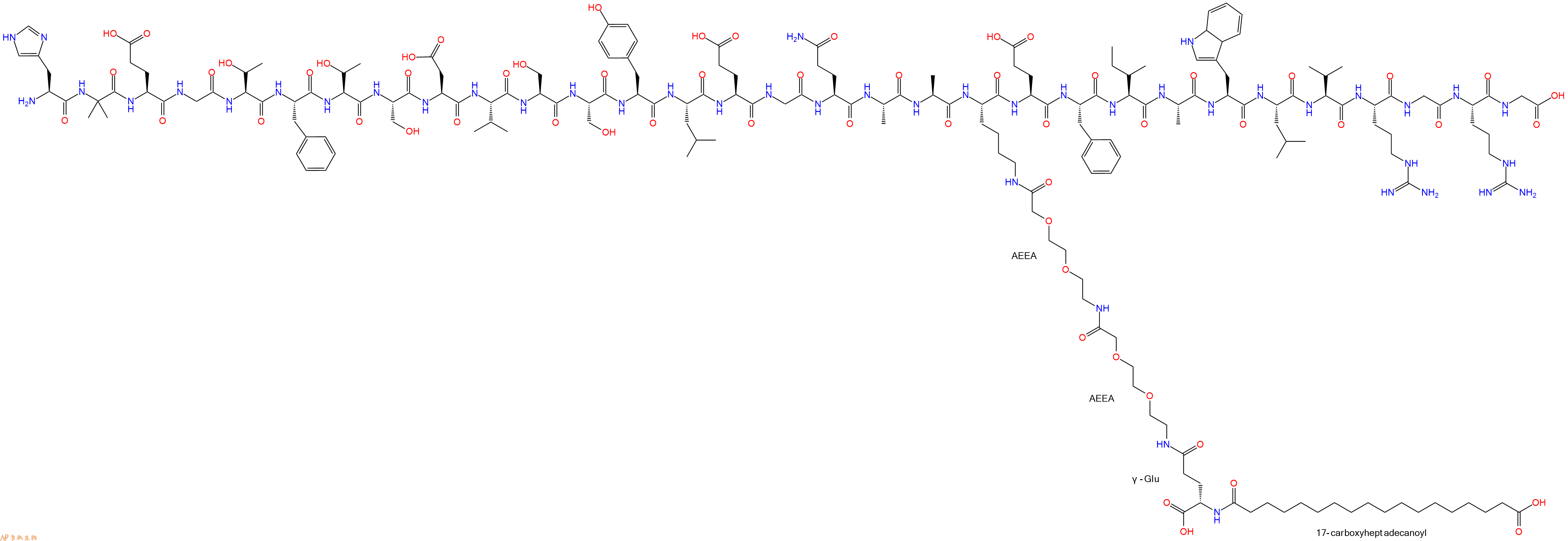 索马鲁肽的结构和序列|多肽结构计算器一键画出索马鲁肽的结构图