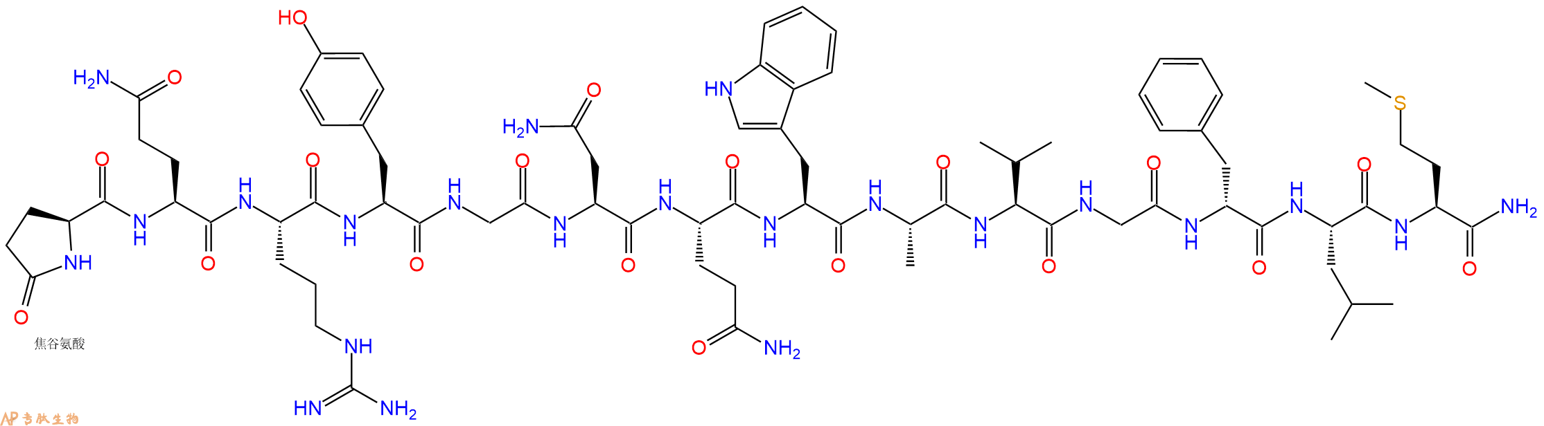 专肽生物产品蛙皮素[Tyr4, DPhe12]-Bombesin108437-89-4