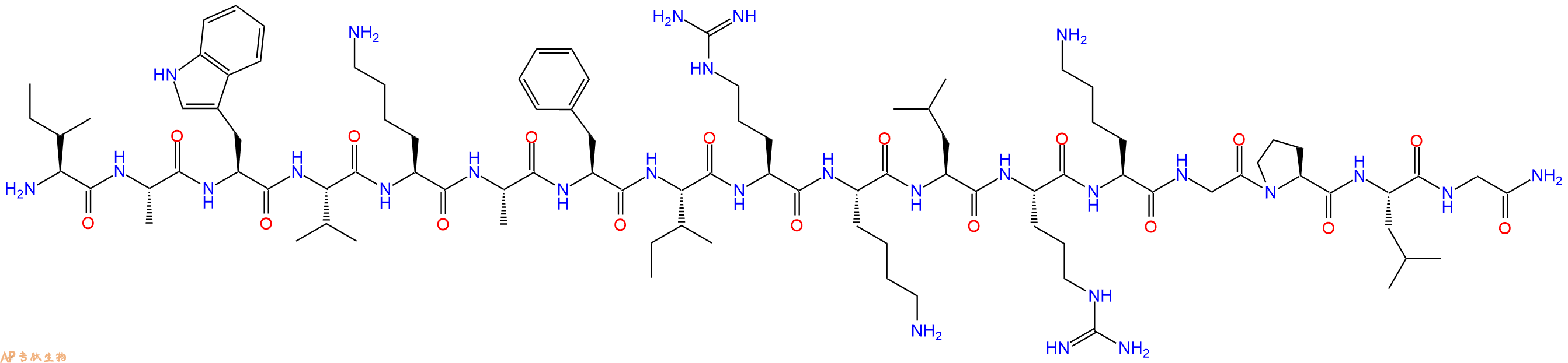 专肽生物产品两亲性细胞穿膜肽 YTA4