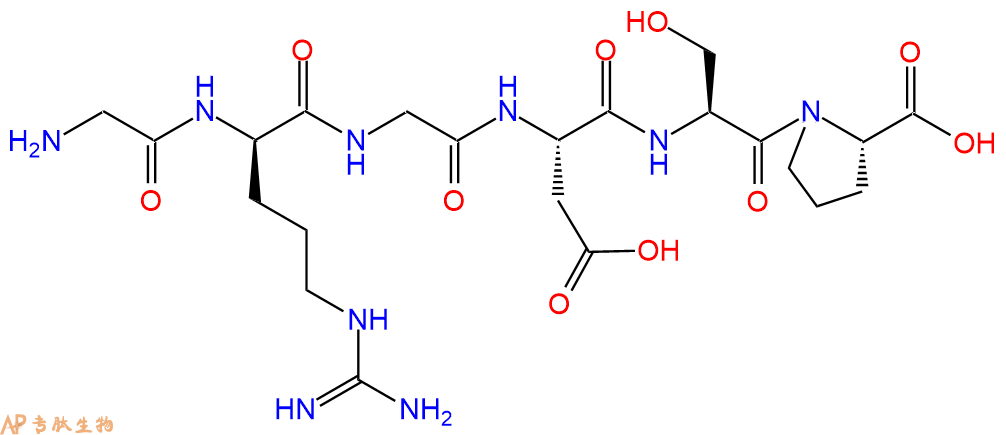 专肽生物产品六肽Gly-DArg-Gly-Asp-Ser-Pro