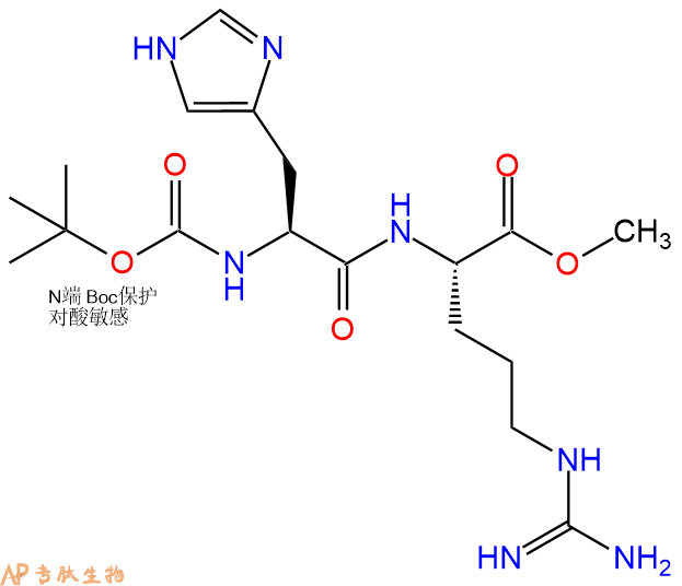 专肽生物产品二肽N-α-Boc-His-Arg-甲酯化1184963-21-0