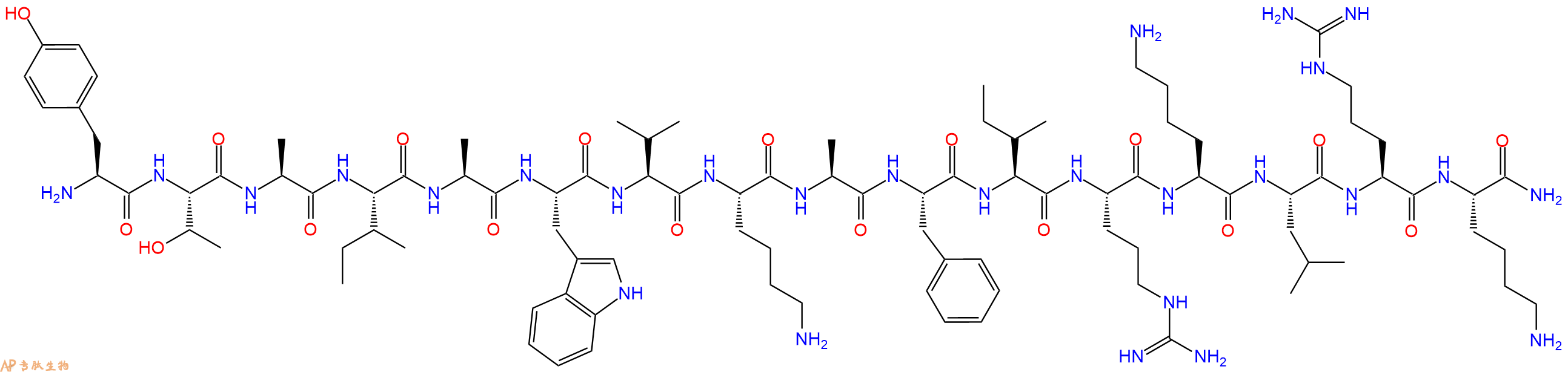 专肽生物产品两亲性细胞穿膜肽YTA2