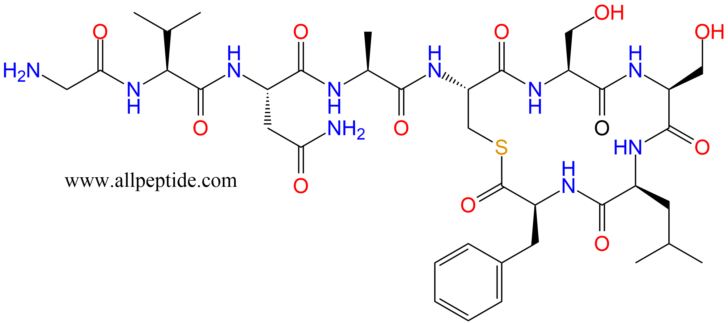 专肽生物产品Gly-Val-Asn-Ala-(Cys-Ser-Ser-Leu-Phe)Thioester