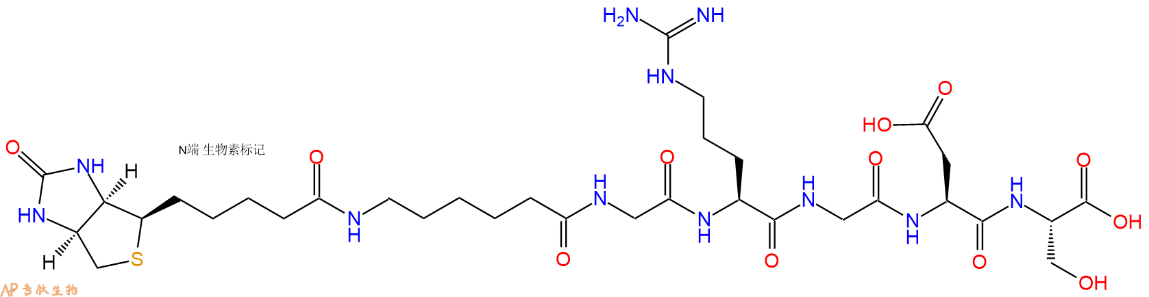 专肽生物产品生物素标记肽Biotin-C6-GRGDS2022956-45-0