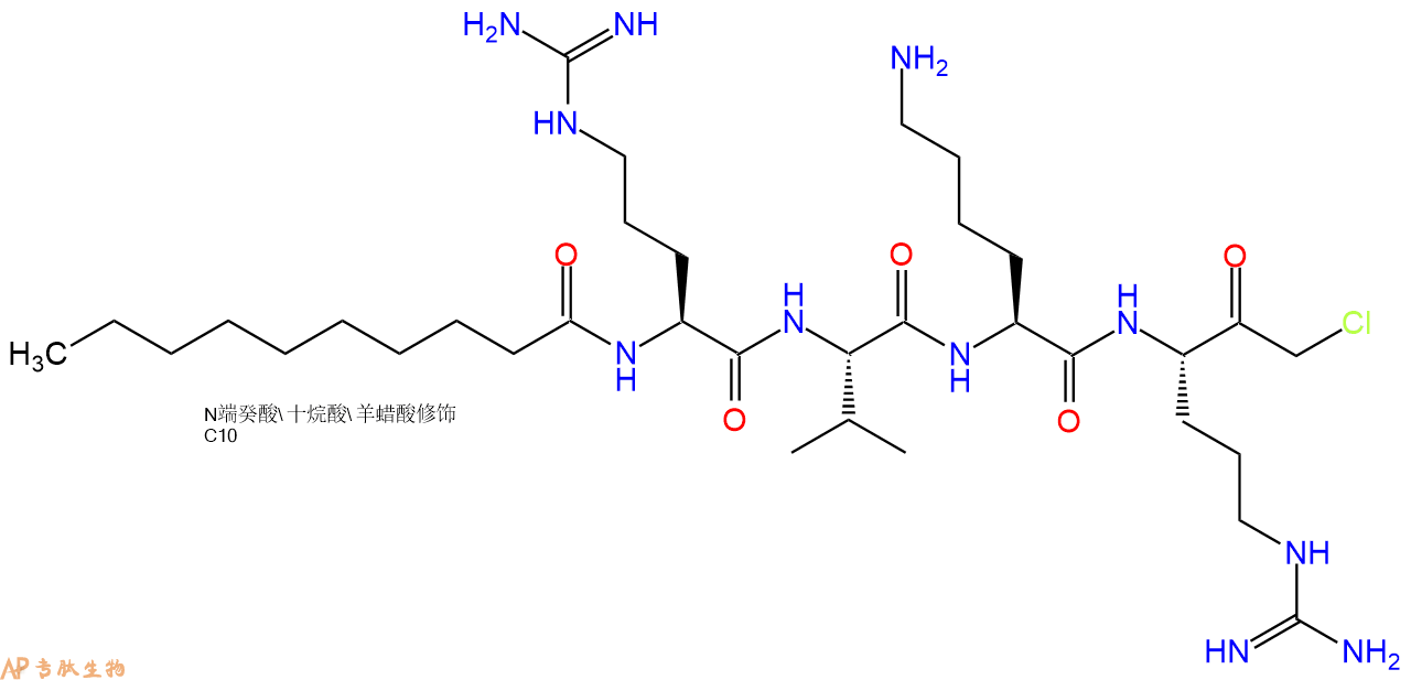 专肽生物产品四肽Decanoyl-Arg-Val-Lys-Arg-chloromethylketon150113-99-8