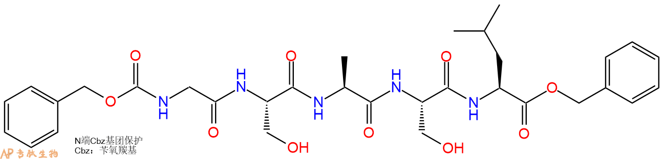 专肽生物产品五肽Cbz-Gly-S-Ala-S-Leu-苄酯化22849-48-5