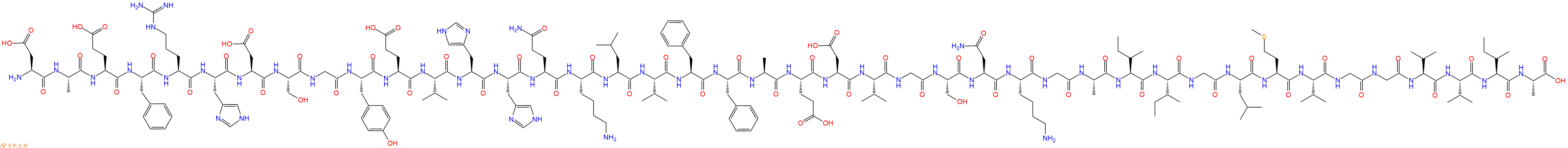 专肽生物产品淀粉肽Amyloid β-Protein (1-42) (human)，Aβ1-42、Aβ42107761-42-2