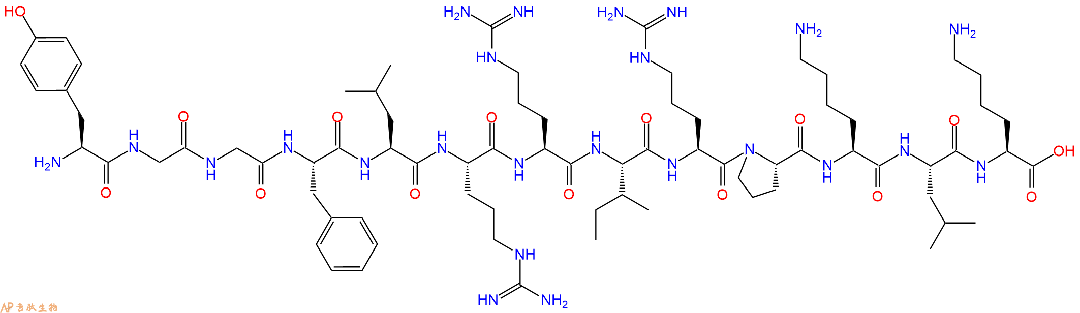 专肽生物产品醋酸强啡肽A(1-13)、Dynorphin A Porcine Fragment (1-13)72957-38-1/122265-09-2