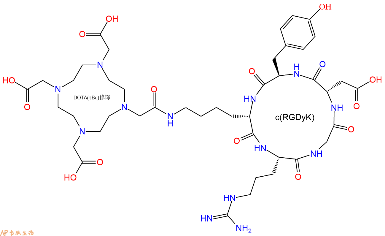 专肽生物产品c(RGD)环肽：DOTA-c(RGDyK)