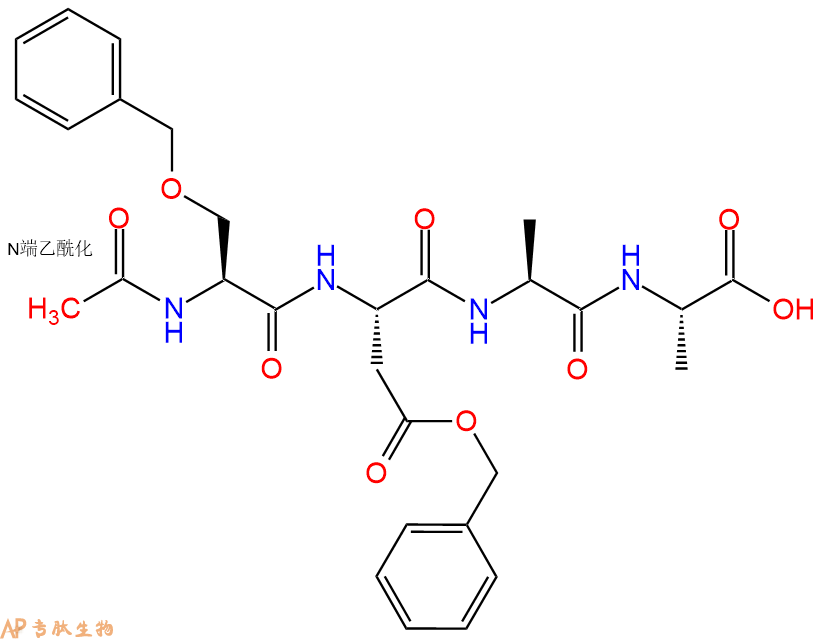 专肽生物产品四肽Ac-Ser(Bzl)-Asp(OBzl)-Ala-Ala67436-73-1