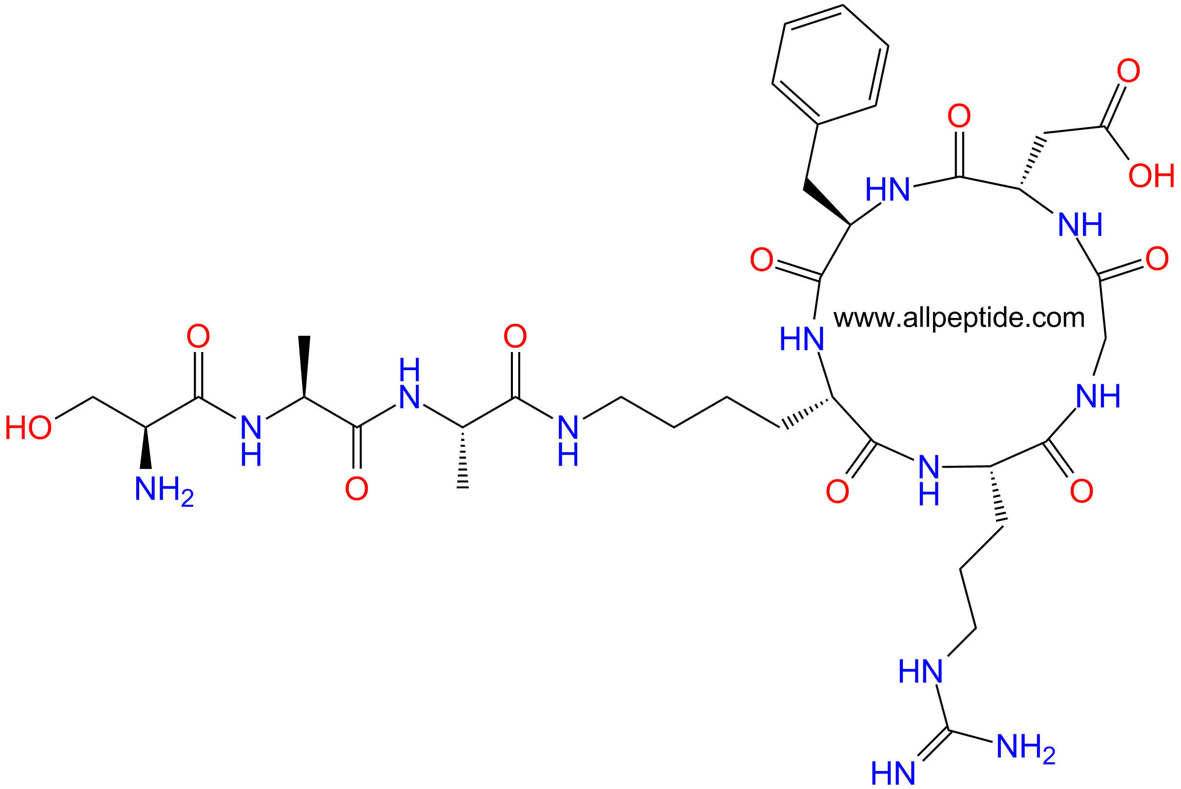 专肽生物产品RGD 多肽:cyclo(RGDFK(SAA))922175-70-0