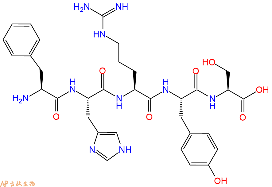 专肽生物产品五肽Phe-His-Arg-Tyr-Ser200066-75-7