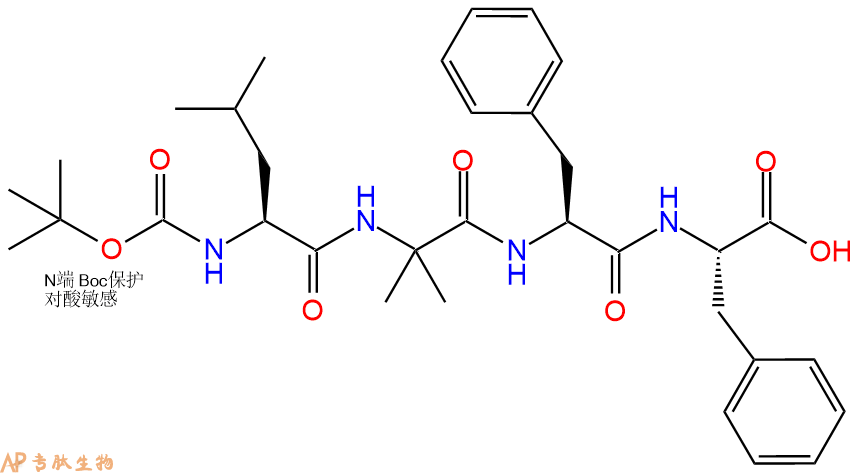 专肽生物产品四肽Boc-Leu-Aib-Phe-Phe1371636-49-5