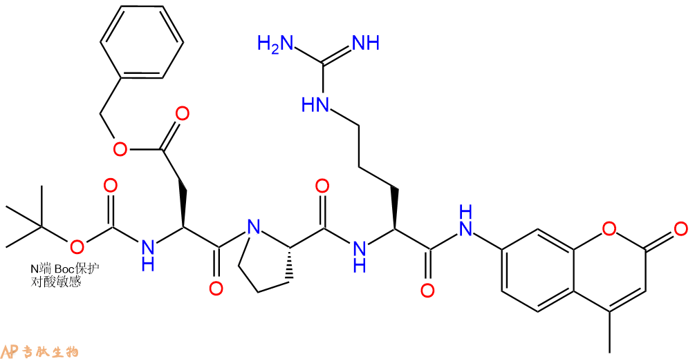 专肽生物产品标记肽Boc-D(OBzl)PR-7-氨基-4-甲基香豆素113866-00-5