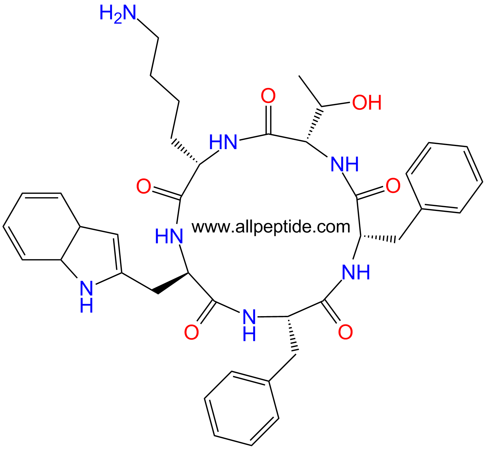 专肽生物产品环五肽cyclo(DTrp-Phe-Phe-Thr-Lys)、c(wPPTK)119892-90-9