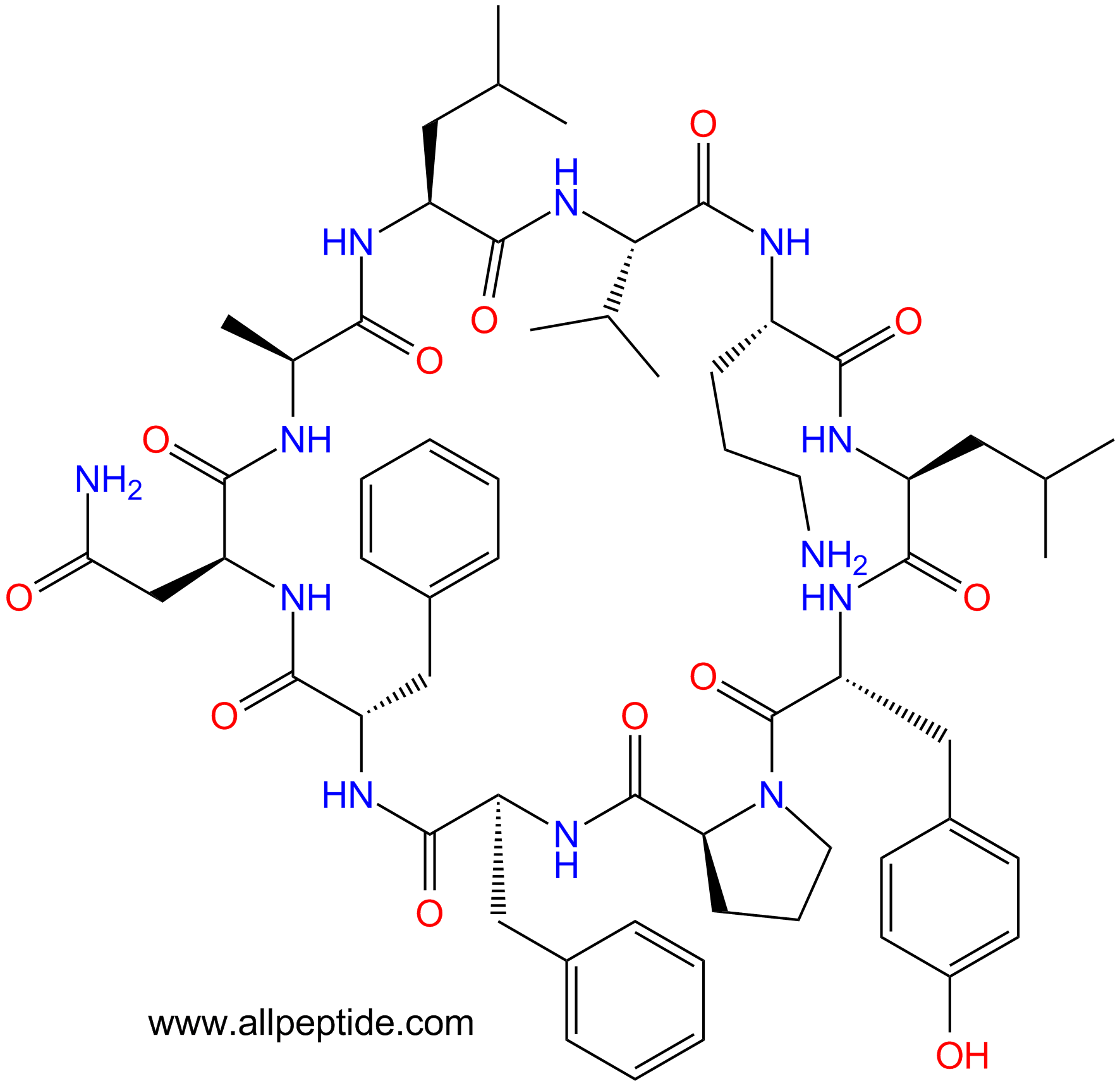 专肽生物产品cyclo(ALVOLdYPFdFN-)1235242-94-0
