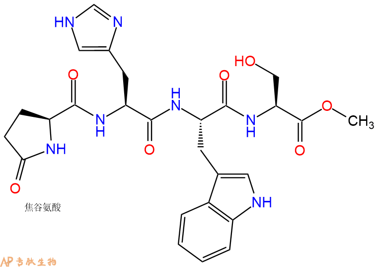 专肽生物产品三肽pGlu-His-Trp-Ser--甲酯化65806-57-7