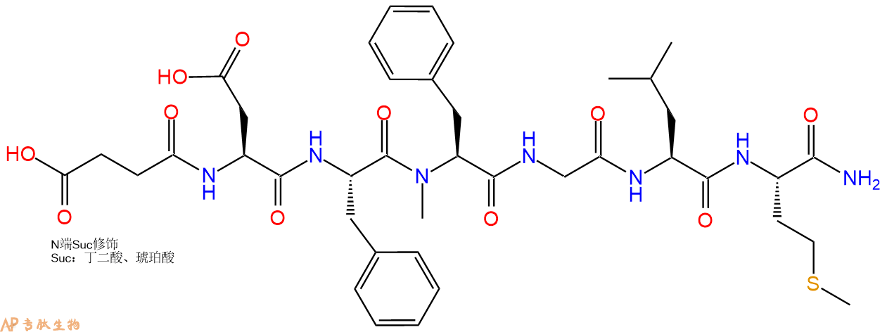 专肽生物产品[Succinyl-Asp6, NMePhe8]-Substance P (6-11)、Senktide106128-89-6
