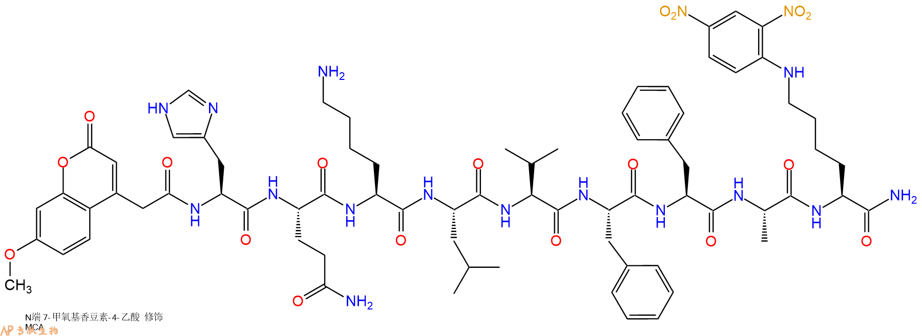 专肽生物产品α-Secretase Substrate I（MCA-DNP pair）, Fluorogenic