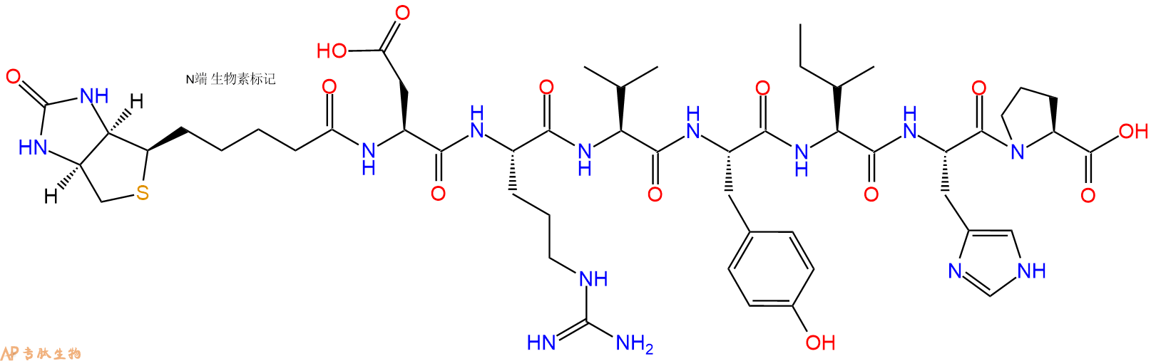 专肽生物产品生物素标记肽Biotin-DRVYIHP1815618-05-3