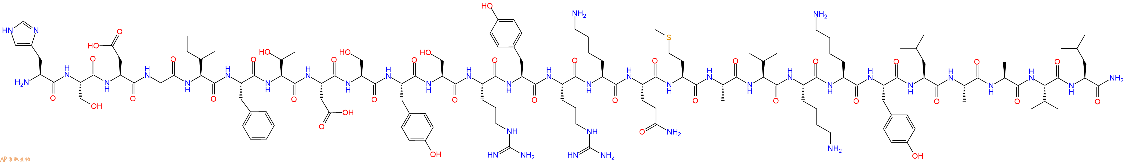 专肽生物产品垂体腺苷酸环化酶激活肽：PACAP(1-27), human, ovine, rat127317-03-7