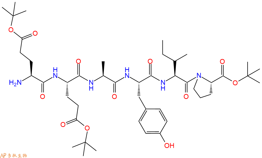 专肽生物产品六肽Glu(OtBu)-Glu(OtBu)-Ala-Tyr-Ile-Pro-OBut79432-58-9