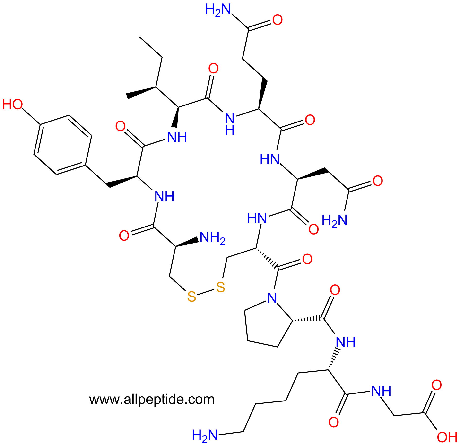 专肽生物产品血管紧张素[Lys8]-Vasotocin(freeacid)