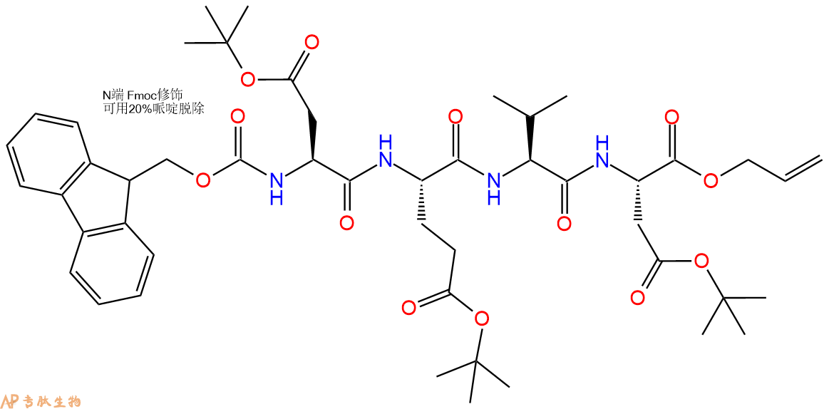 专肽生物产品四肽Fmoc-Asp(OtBu)-Glu(OtBu)-Val-Asp(OtBu)-OAll1364369-28-7