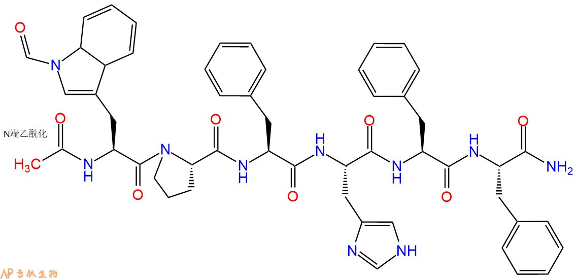 专肽生物产品六肽Ac-Ftr-Pro-Phe-His-Phe-Phe-NH2111113-27-0
