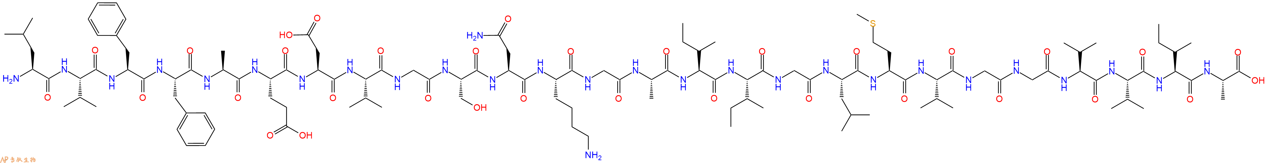 专肽生物产品淀粉肽Amyloid β 17-42、Aβ127-42