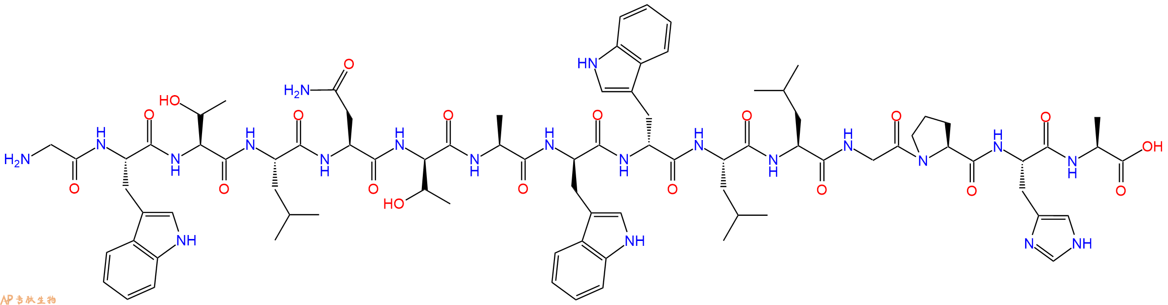 专肽生物产品甘丙肽(DThr6, DTrp89, L-alaninol15)-Galanin(1-15)150940-97-9