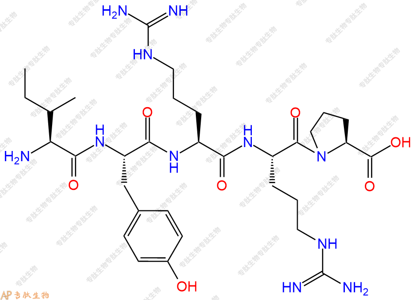 专肽生物产品五肽Ile-Tyr-Arg-Arg-Pro70873-92-6