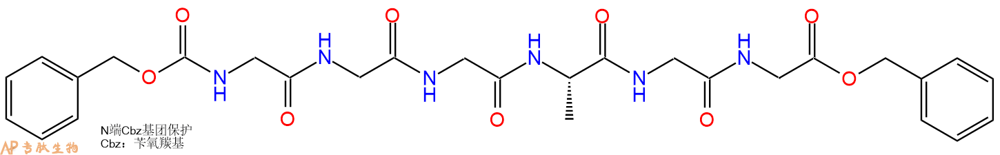 专肽生物产品六肽Cbz-Gly-Gly-Gly-Ala-Gly-Gly-苄酯化19912-43-7