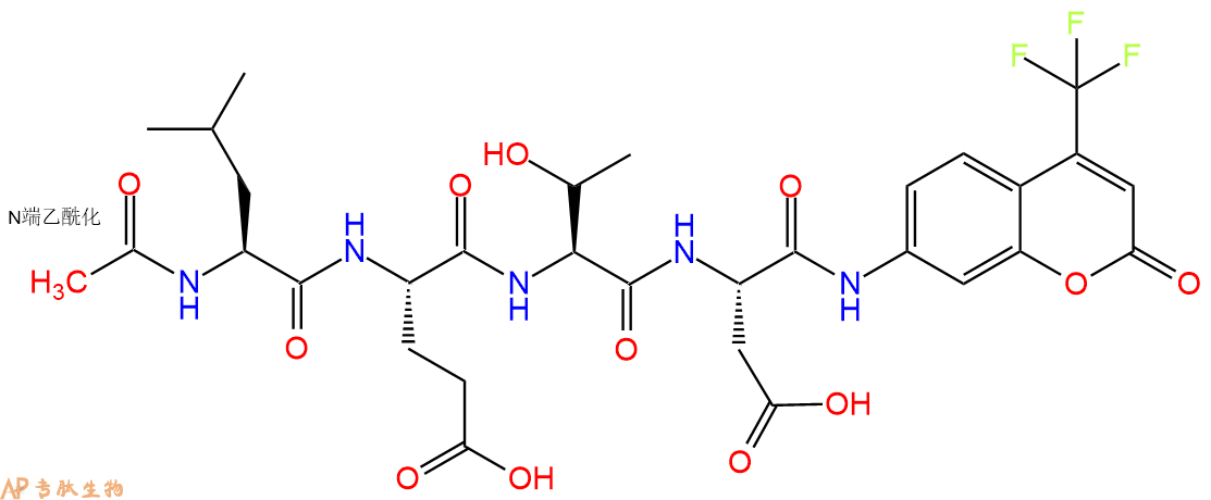 专肽生物产品AFC修饰多肽：Ac-Leu-Glu-Thr-Asp-7-氨基-4-三氟甲基香豆素210345-02-1